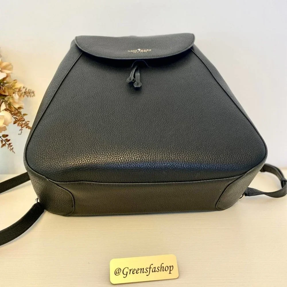 Kate Spade purse leila large flap backpack black_5